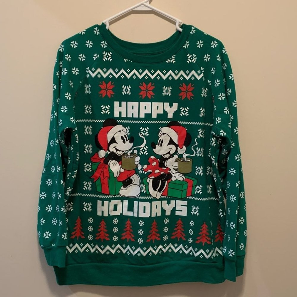 Mickey Mouse Holiday Sweatshirt Sz. Large